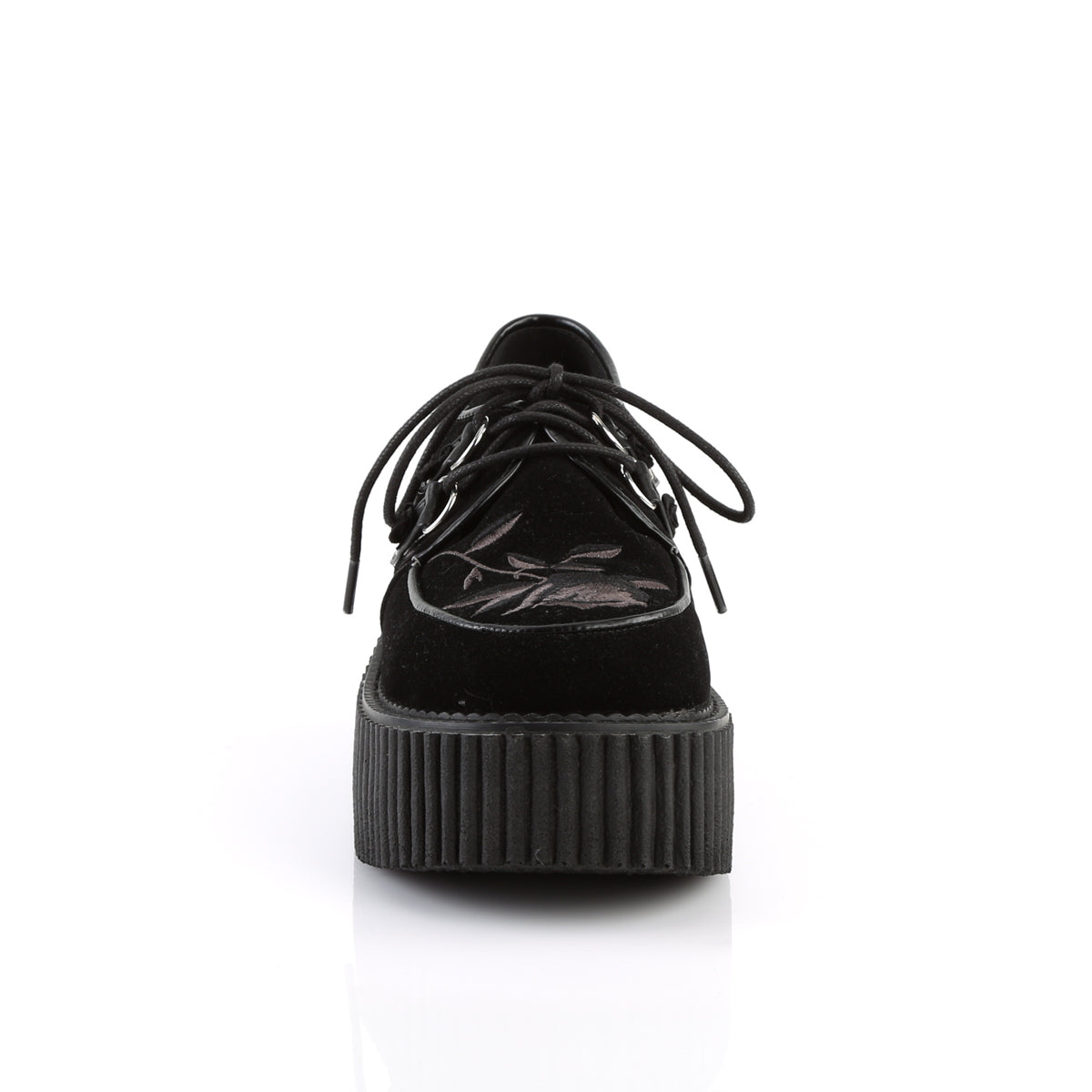 DemoniaCult Scarpa bassa femminile CREEPER-219 velluto BLK