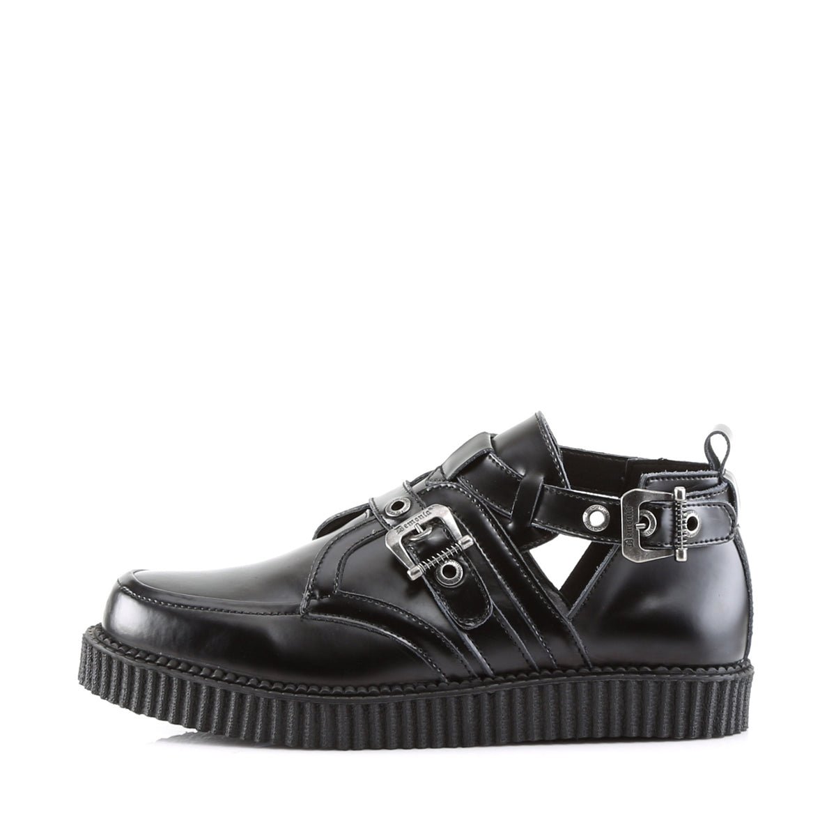 DemoniaCult Scarpa bassa maschile CREEPER-615 pelle BLK
