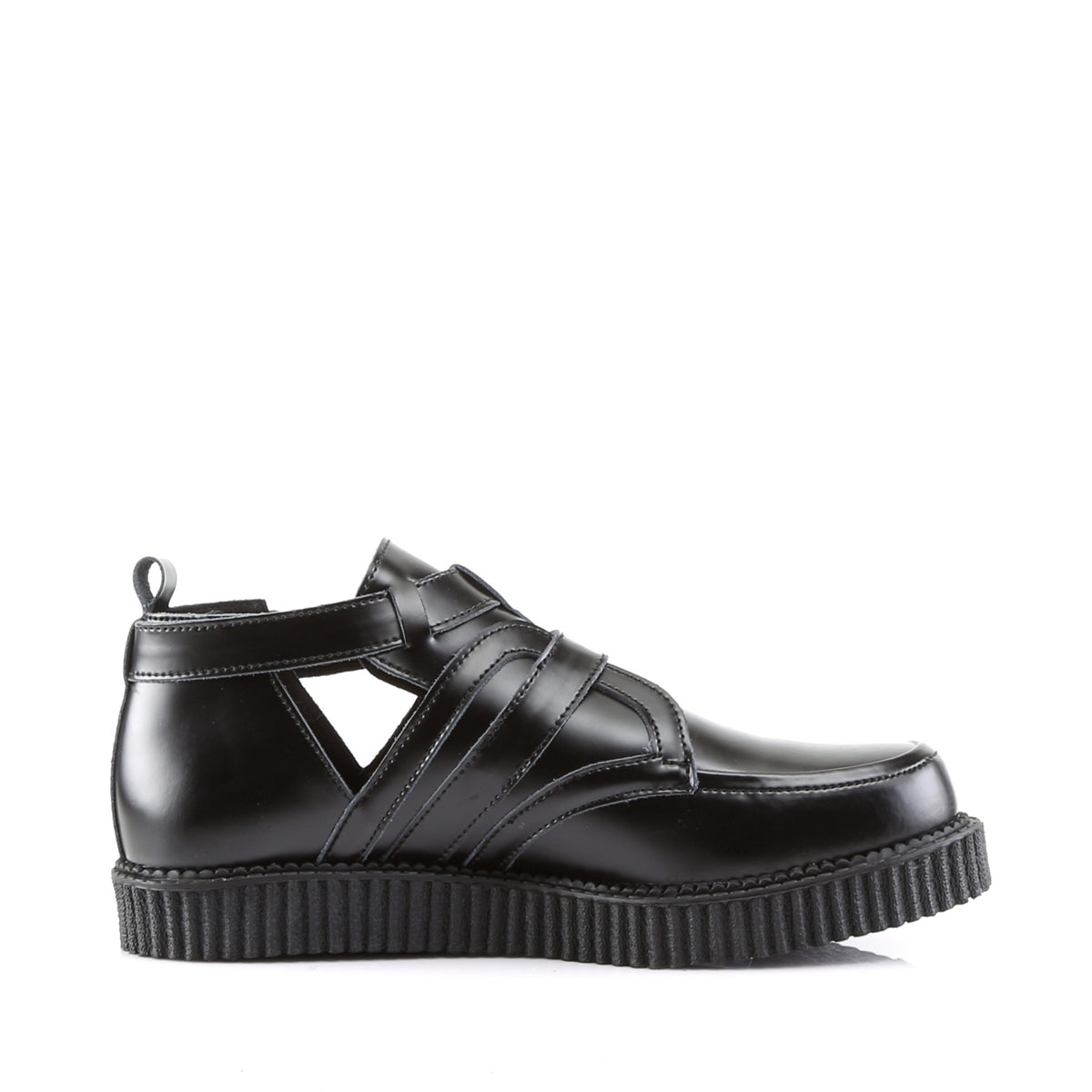 DemoniaCult Scarpa bassa maschile CREEPER-615 pelle BLK