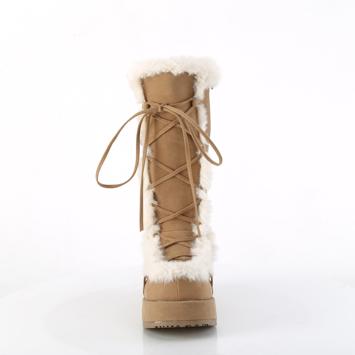 DemoniaCult Cubby-311 Camel Suede vegano