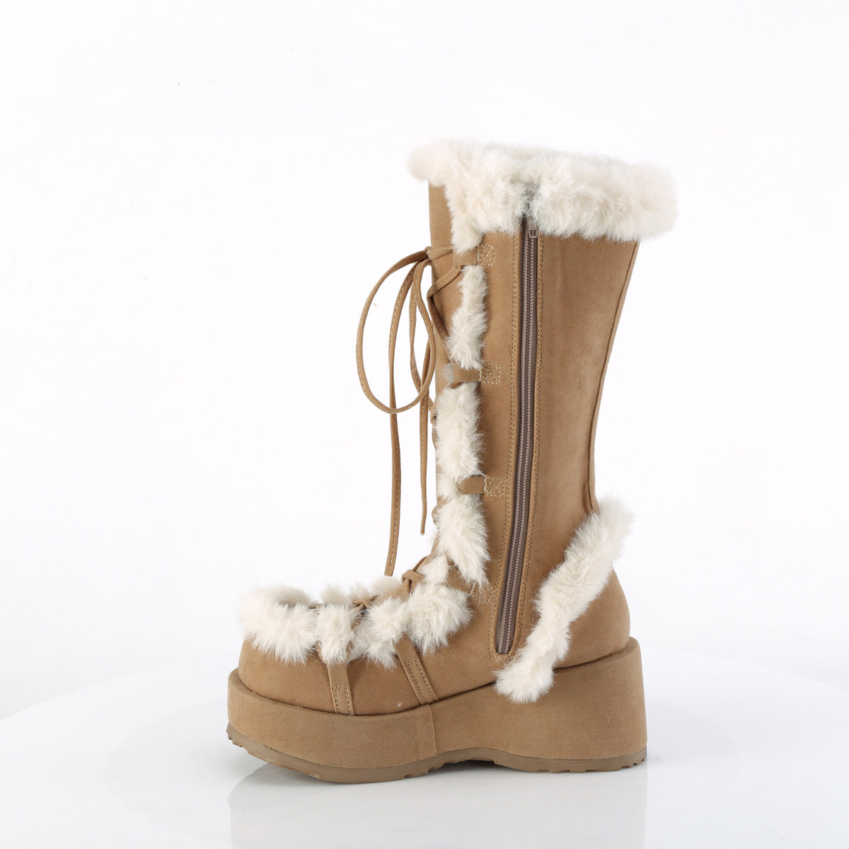 DemoniaCult Cubby-311 Camel Suede vegano