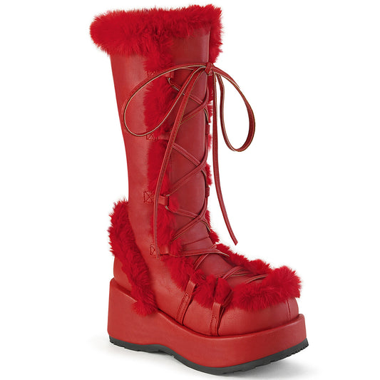 DemoniaCult   Cubby-311 Red Vegan Pelle