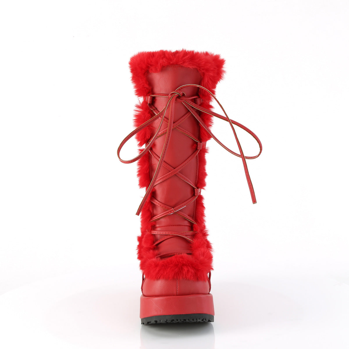 DemoniaCult Cubby-311 Red Vegan Pelle