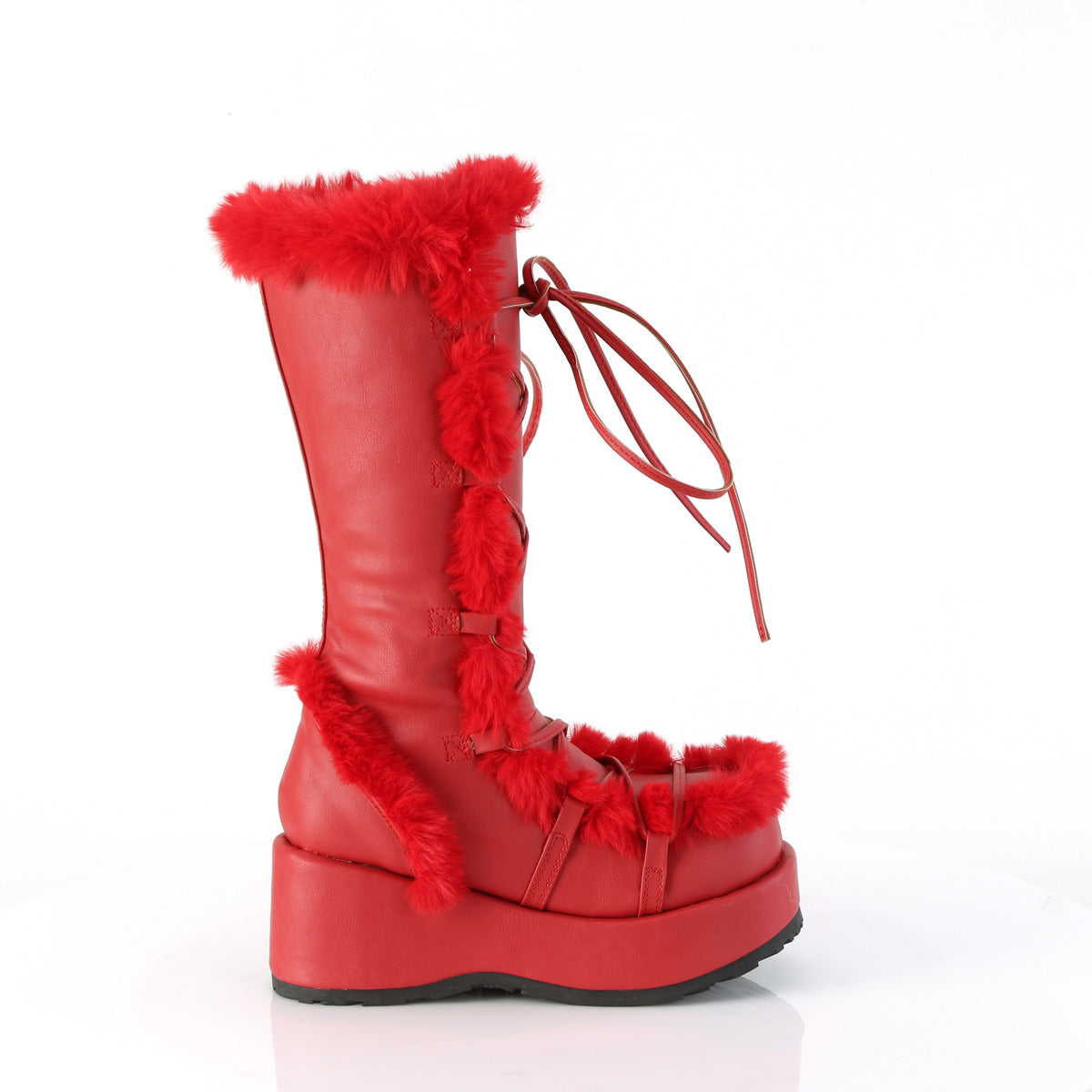 DemoniaCult Cubby-311 Red Vegan Pelle