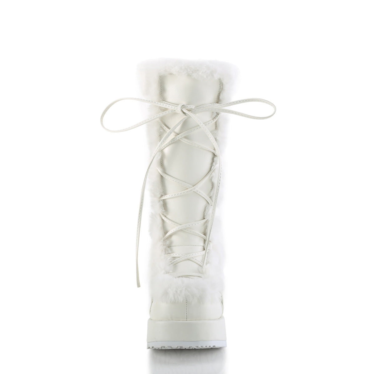 DemoniaCult Cubby-311 WHT VEGAN PELLE
