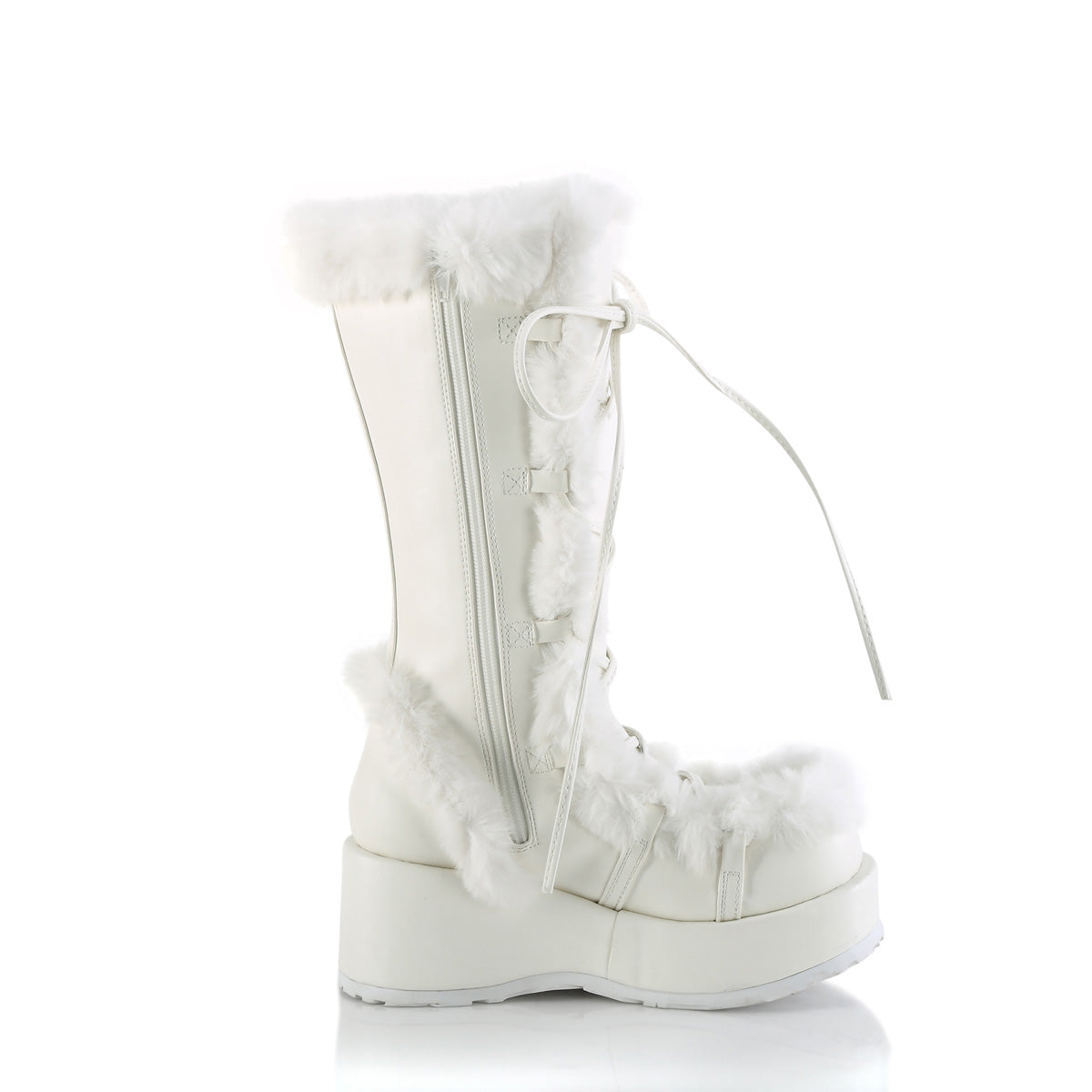 DemoniaCult Cubby-311 WHT VEGAN PELLE