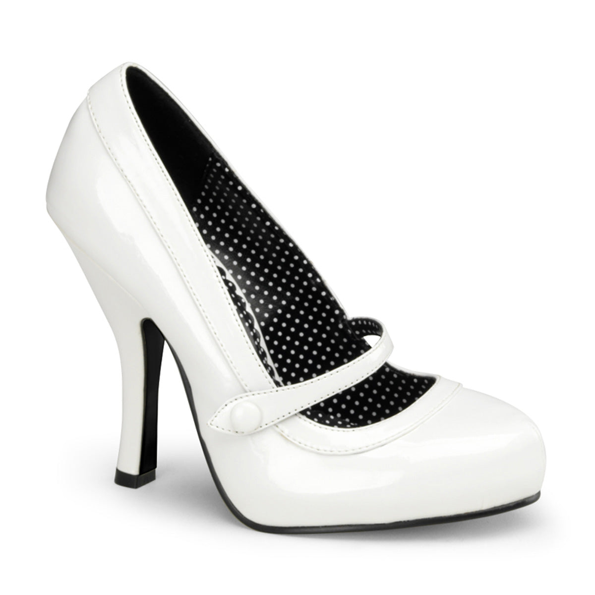 Pin Up Couture Pompe da donna CUTIEPIE-02 Wht Pat.