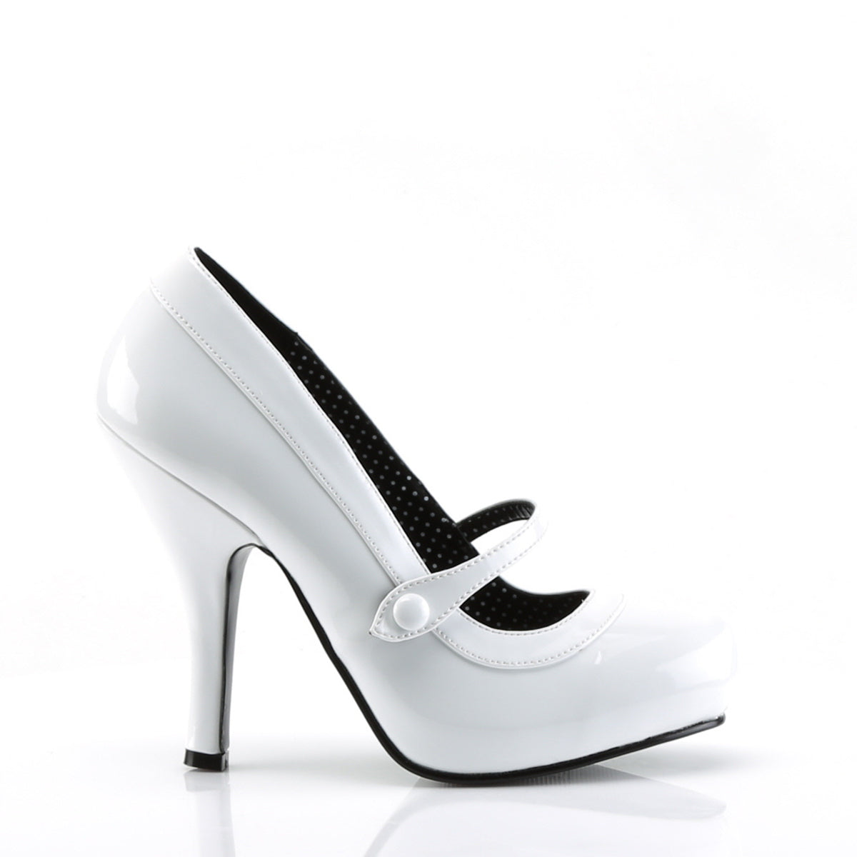Pin Up Couture Pompe da donna CUTIEPIE-02 Wht Pat.