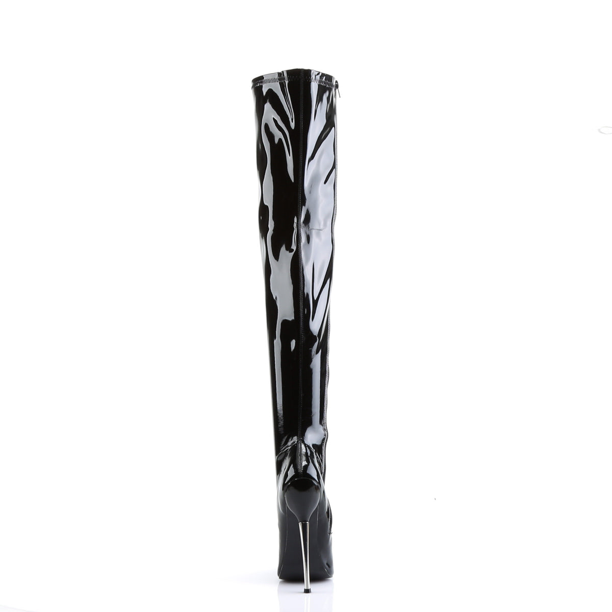 Devious Stivali da donna DAGGER-3000 BLK Stretch Pat