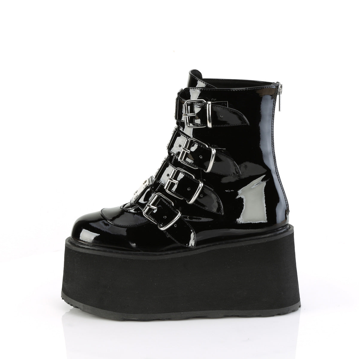 DemoniaCult Ankle Boots DAMNED-105 Blk Pat
