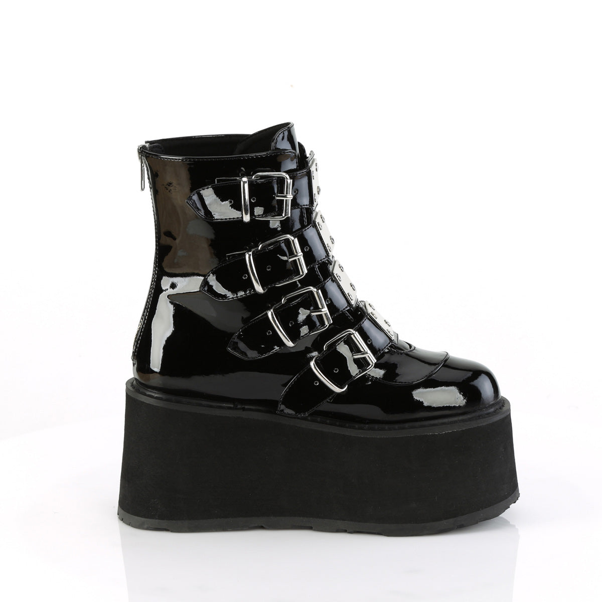 DemoniaCult Ankle Boots DAMNED-105 Blk Pat