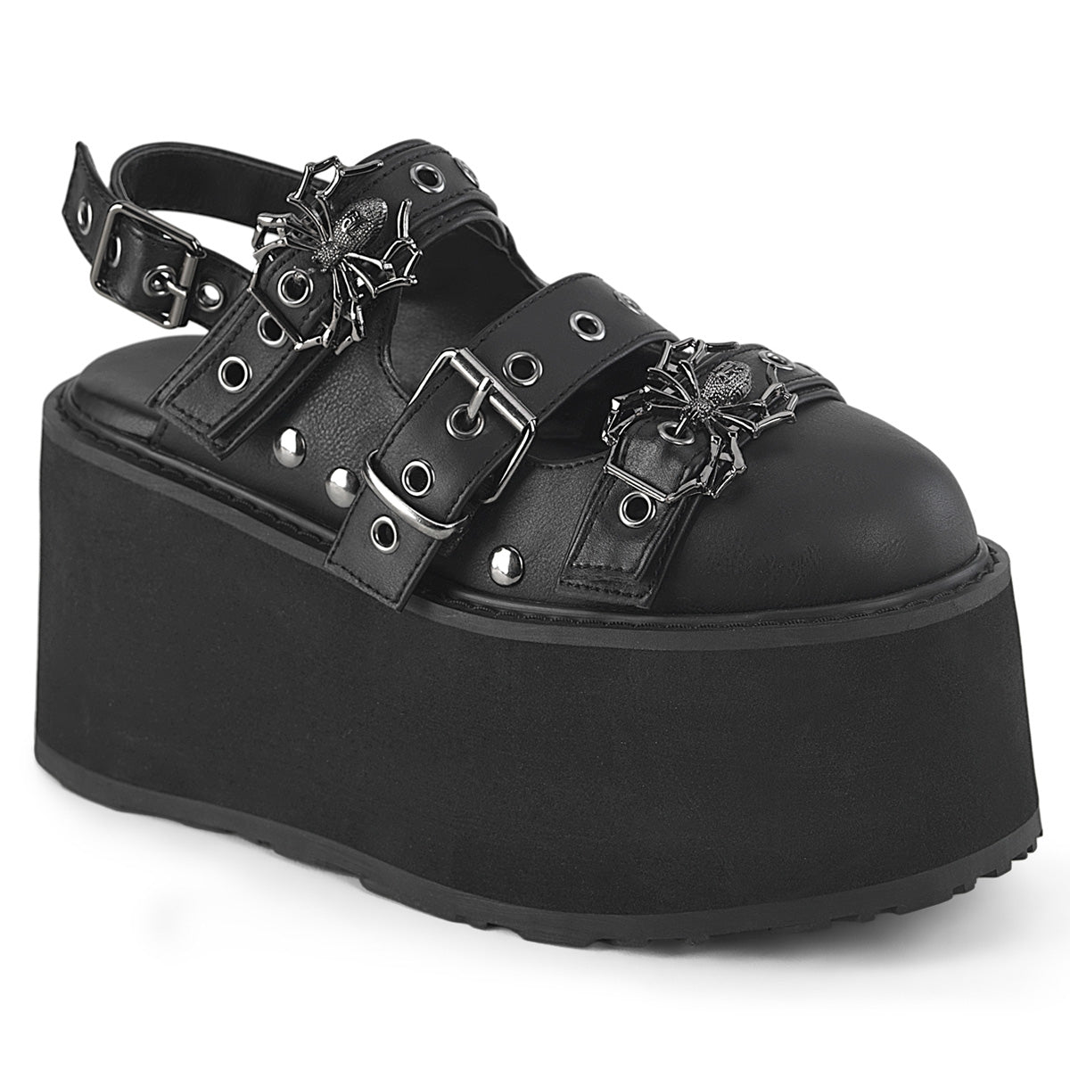 DemoniaCult DAMNED-27 pelle vegana BLK