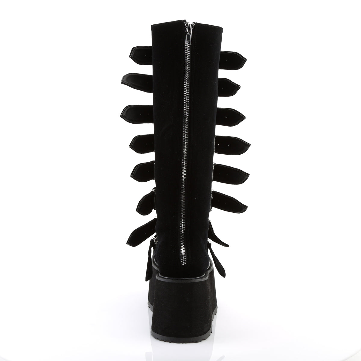 DemoniaCult Stivali da donna DAMNED-318 velluto blk