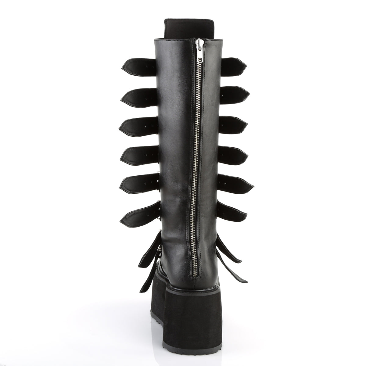 DemoniaCult Stivali da donna DAMNED-318 pelle vegana BLK