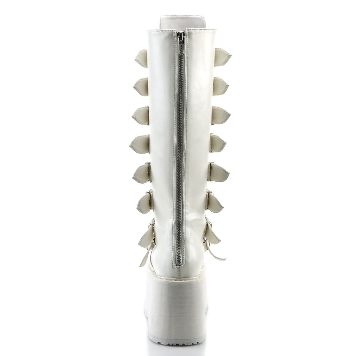 DemoniaCult Stivali da donna DAMNED-318 pelle vegana WHT