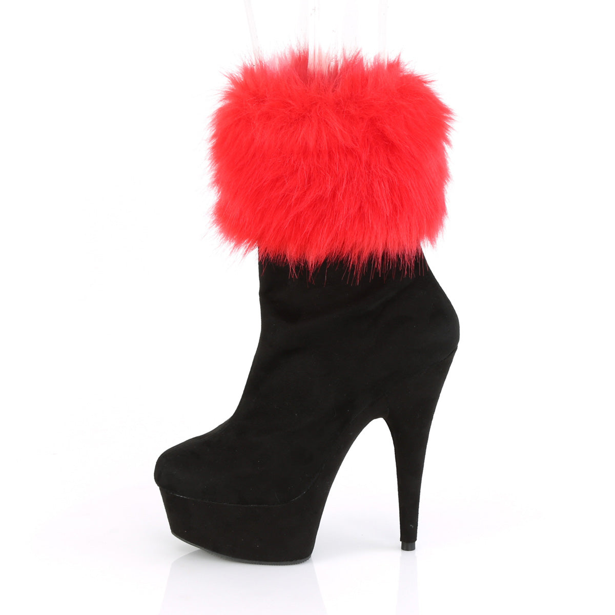 Pleaser Stivaletti da donna DELIGHT-1000 BLK FAUX SAMEED / BLK FAUX Suede Suede