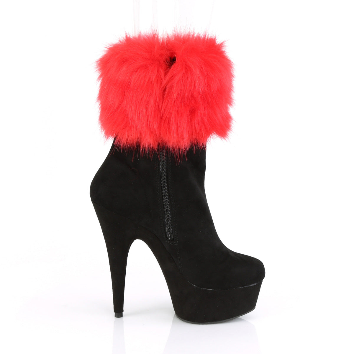 Pleaser Stivaletti da donna DELIGHT-1000 BLK FAUX SAMEED / BLK FAUX Suede Suede