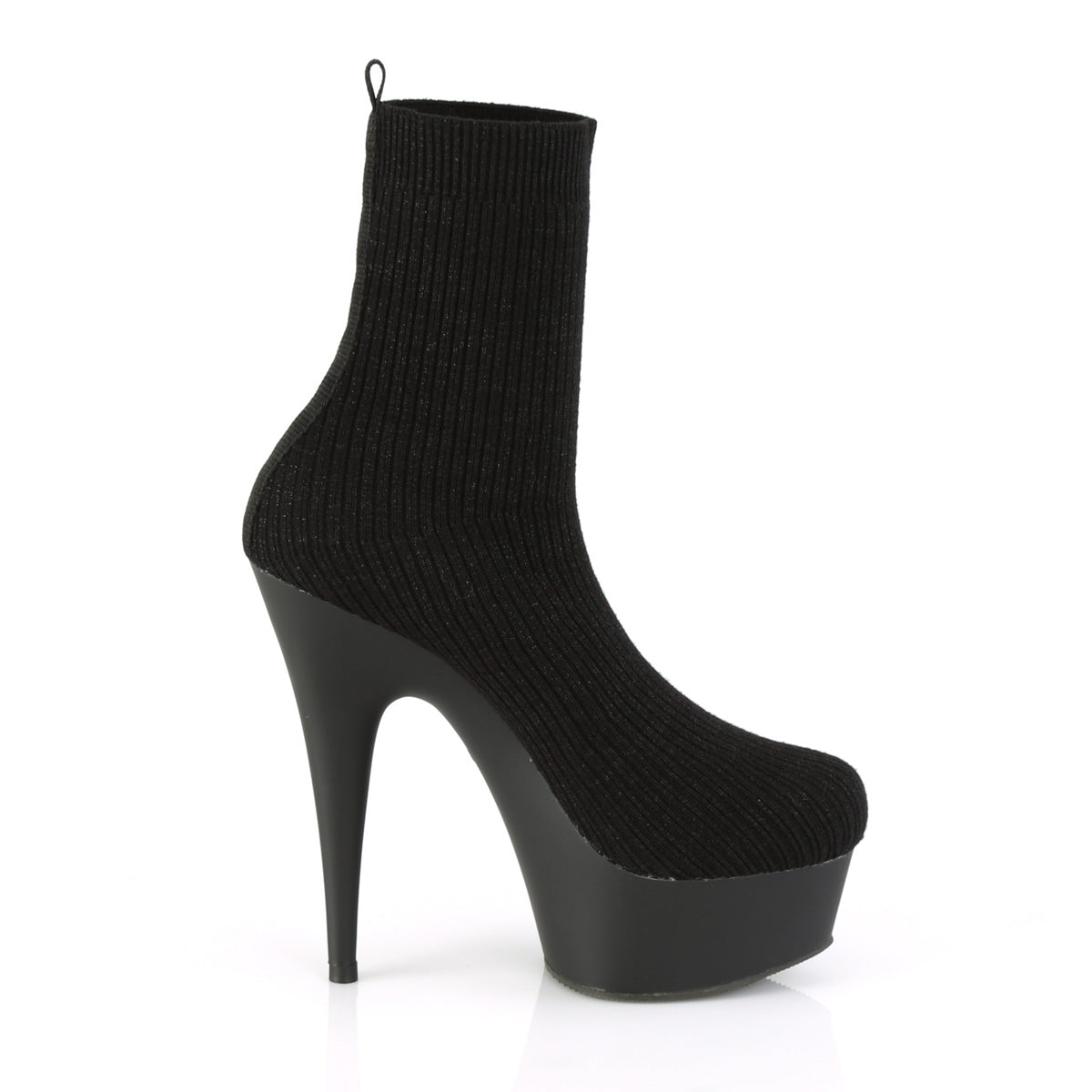 Pleaser Stivaletti da donna DELIGHT-1002-2 BLK Stretch Stretch Tessuto / Blk Matte