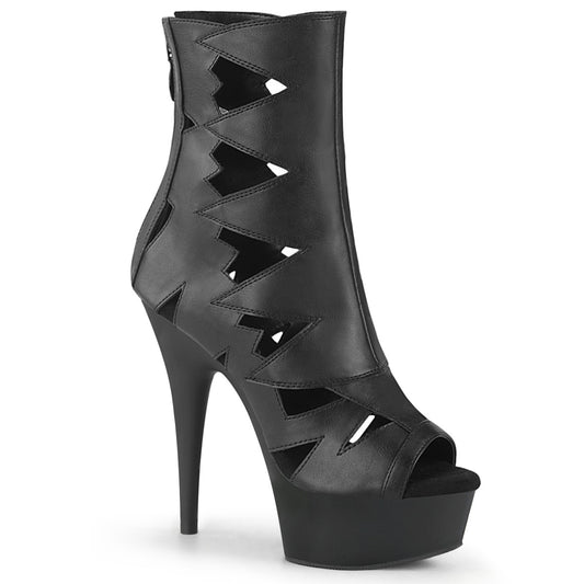 Pleaser Stivaletti da donna DELIGHT-1014 BLK in ecopelle / Blk Matte