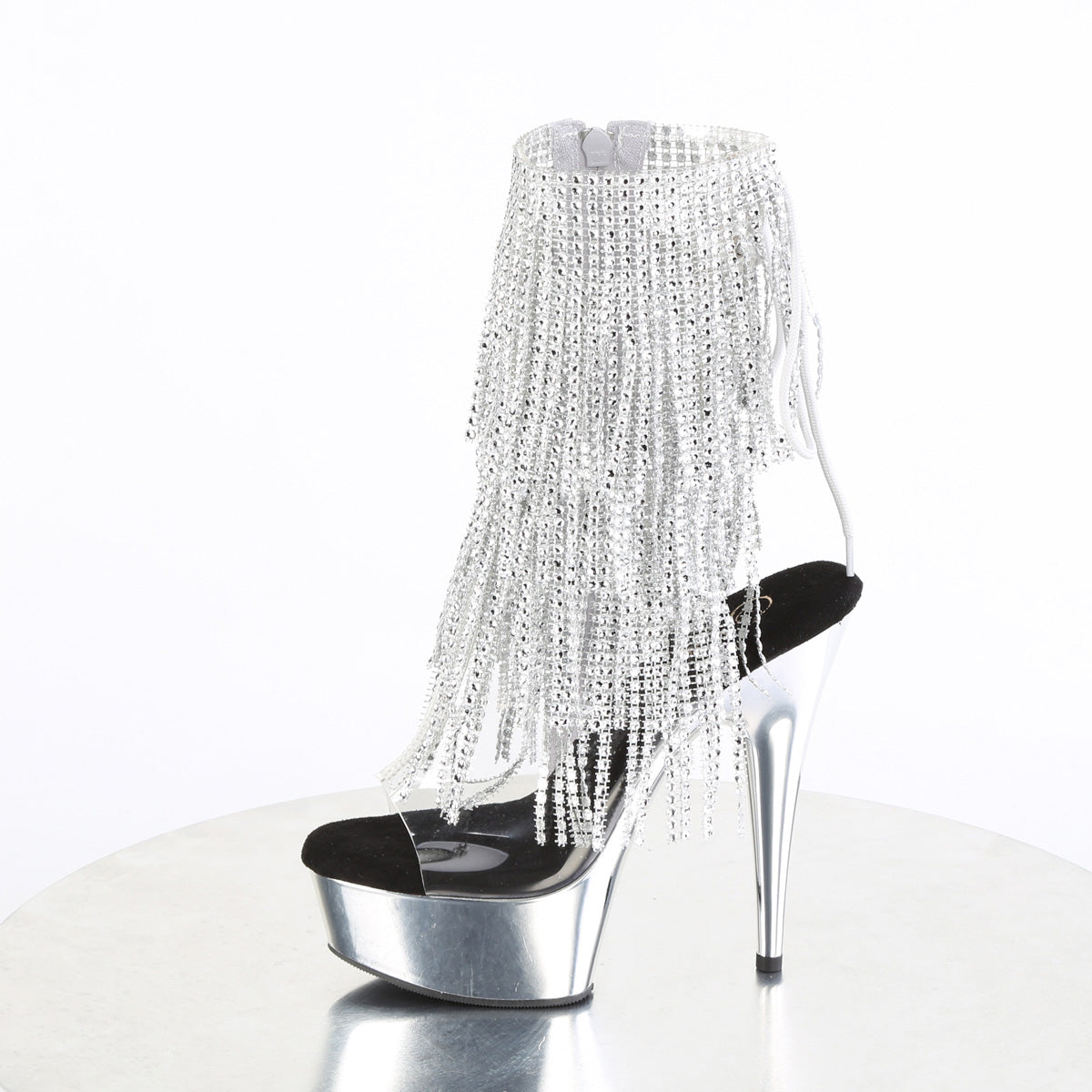 Pleaser Stivaletti da donna DELIGHT-1017RSF CLR-SLV / SLV Chrome