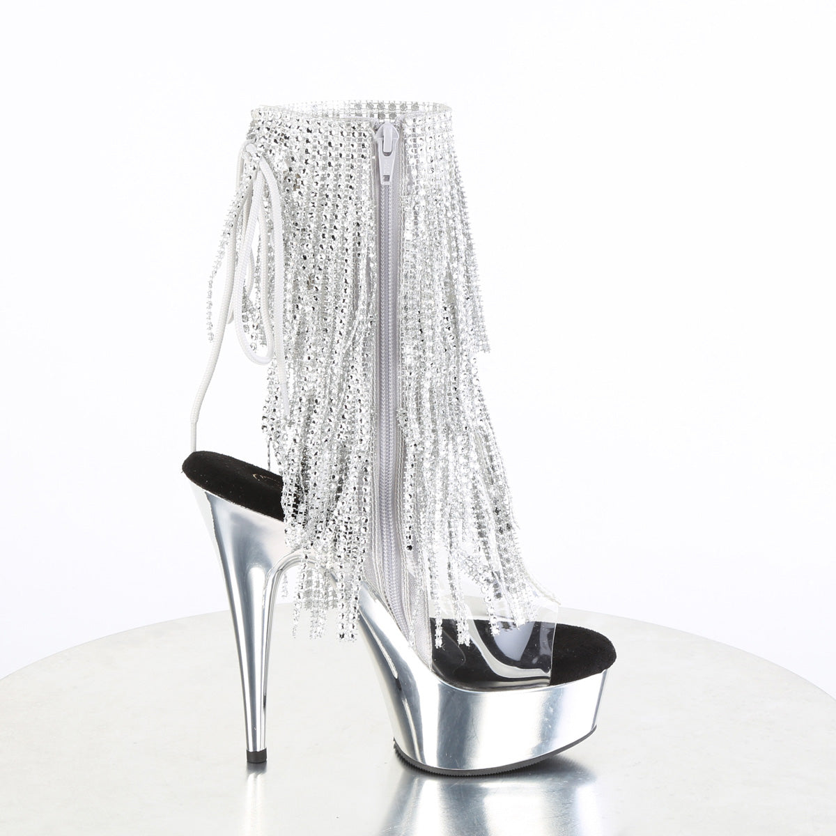 Pleaser Stivaletti da donna DELIGHT-1017RSF CLR-SLV / SLV Chrome