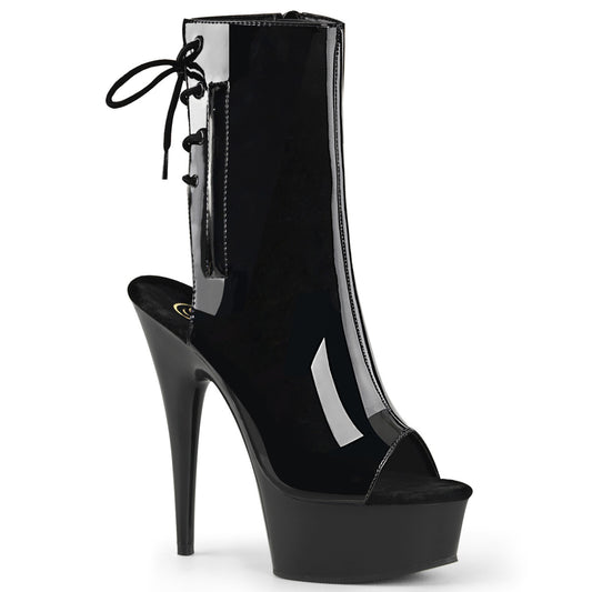 Pleaser Stivaletti da donna DELIGHT-1018 BLK PAT / BLK