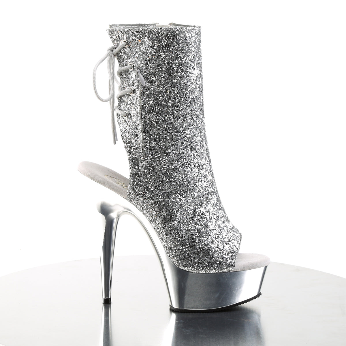 Pleaser Stivaletti da donna DELIGHT-1018G SLV GLTR / SLV Chrome