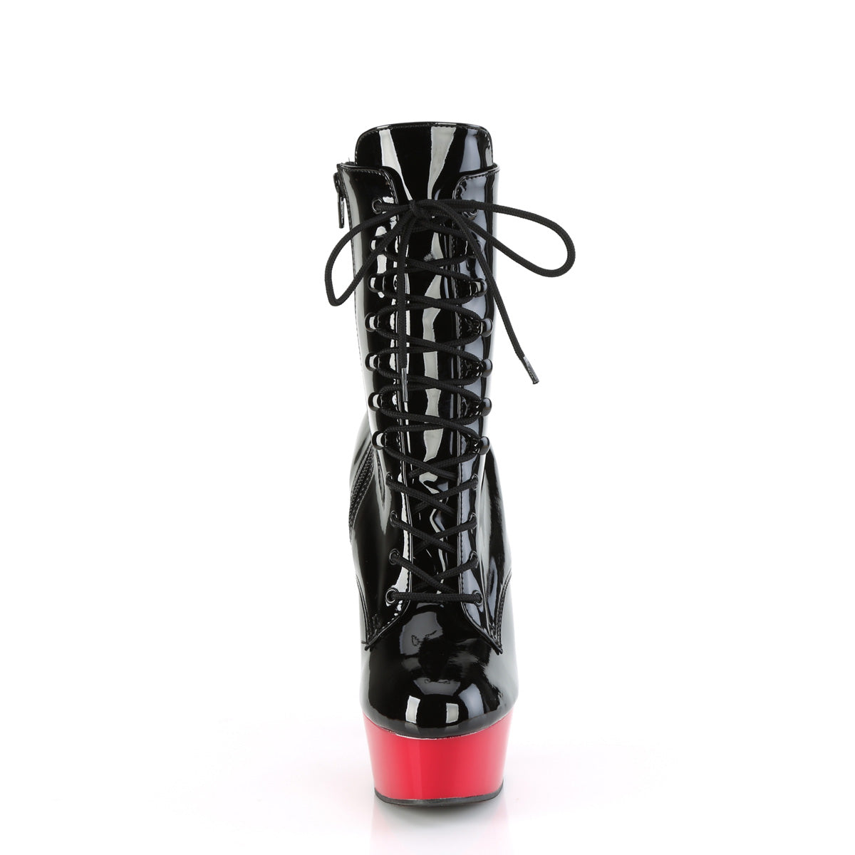 Pleaser DELIGHT-1020 blk pat/rosso