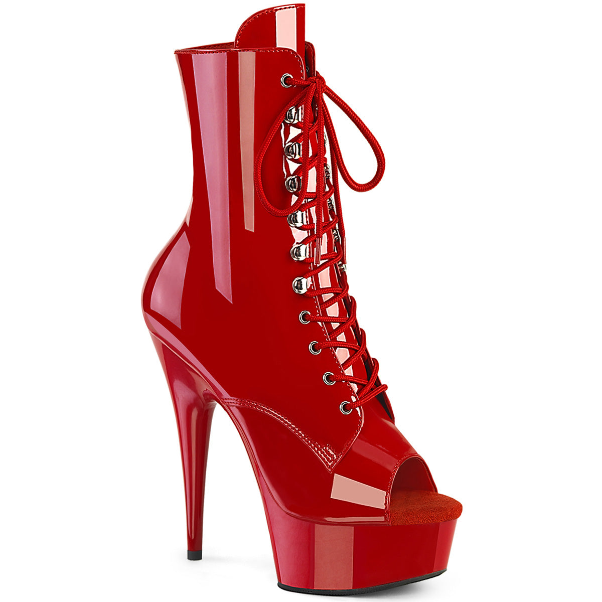 Pleaser DELIGHT-1021 Red Pat/Red
