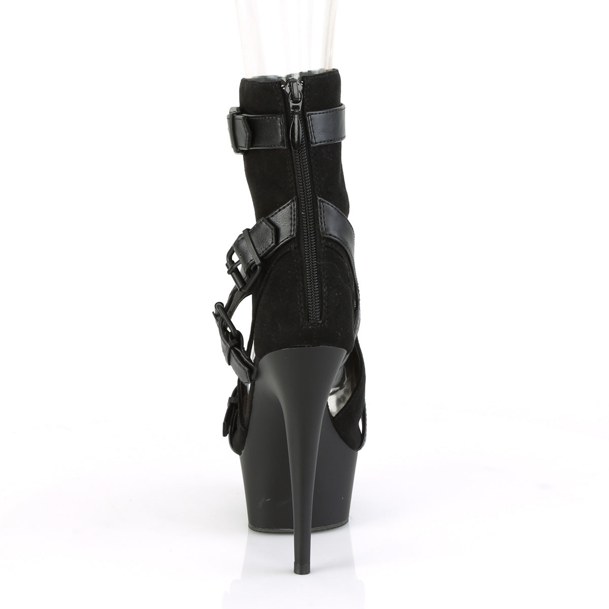 Pleaser Stivaletti da donna DELIGHT-1037 BLK Faux Suede Suede-Ecuola / Blk Matte