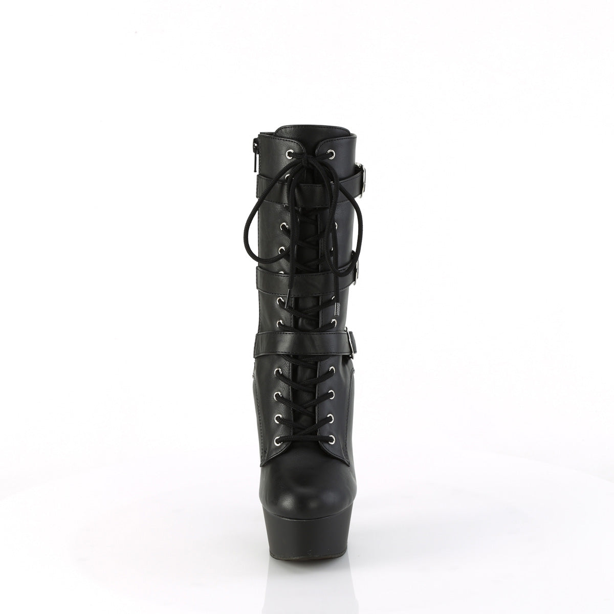 Pleaser DELIGHT-1043 blk in pelle finta/blk opaca