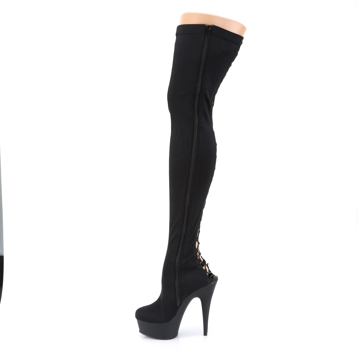 Pleaser Stivali da donna DELIGHT-3003 Blk Lycra / Blk Matte