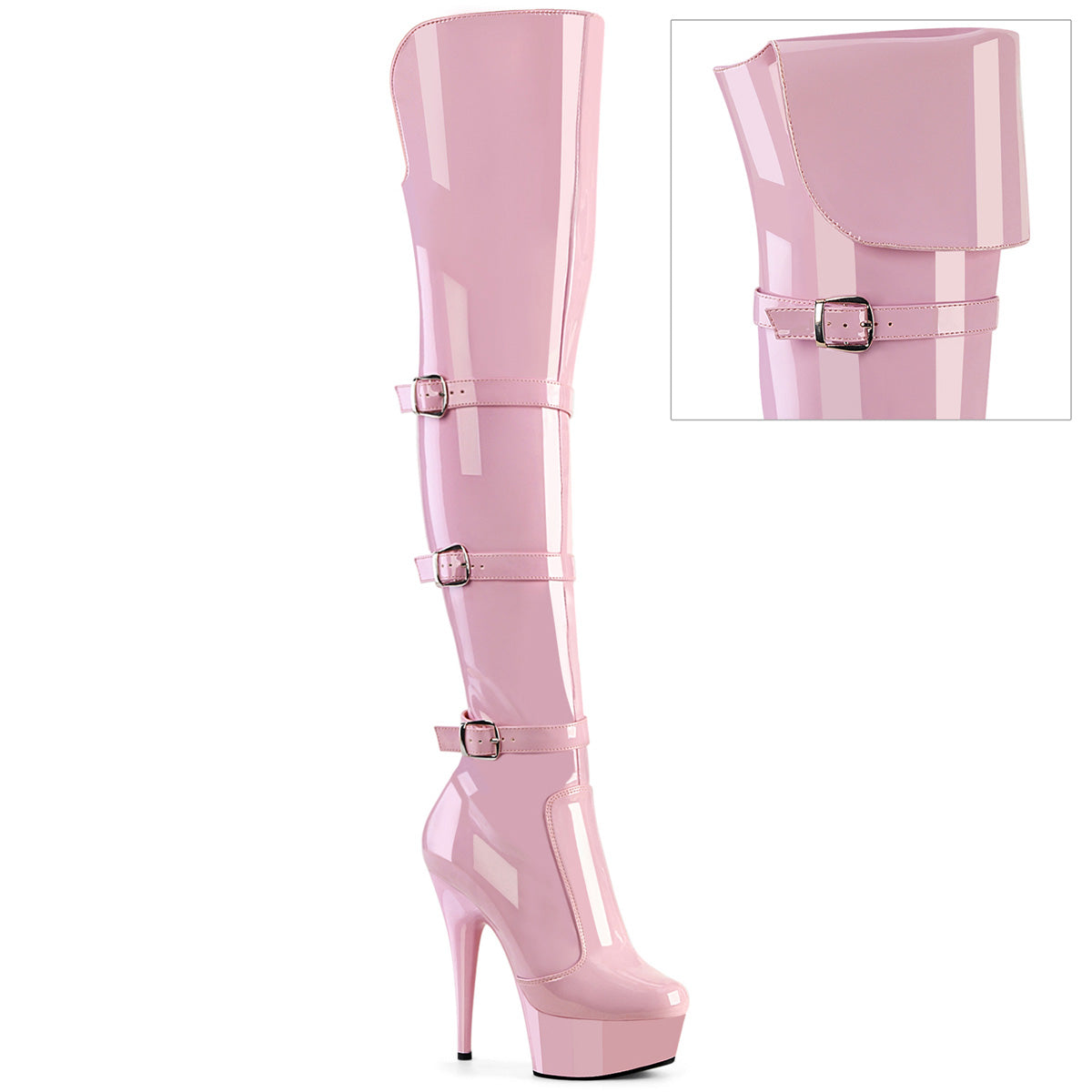 Pleaser DELIGHT-3018 B. Pink Str. Pat/B. Pink