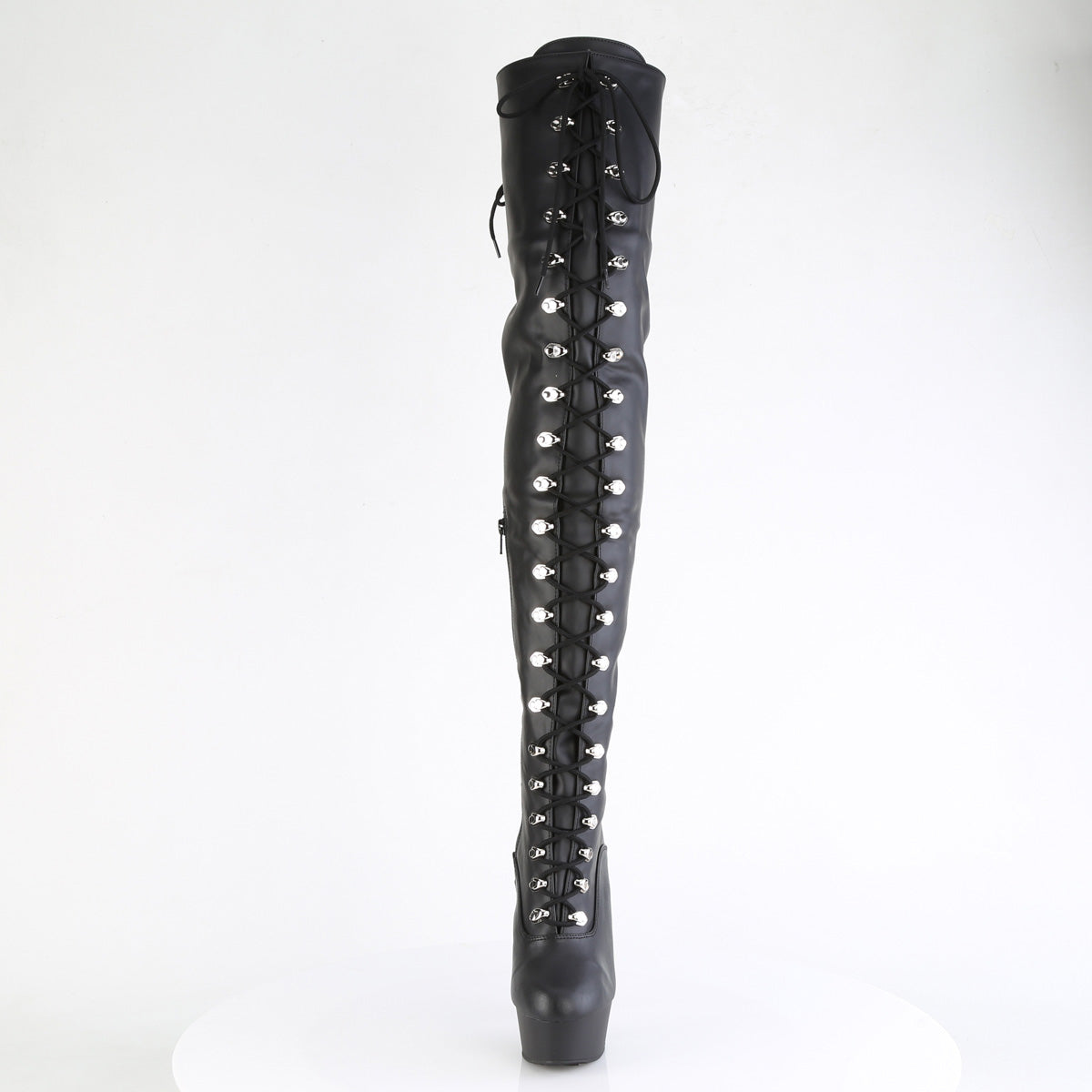 Pleaser DELIGHT-3022 BLK Fuce in pelle/BLK MATTE