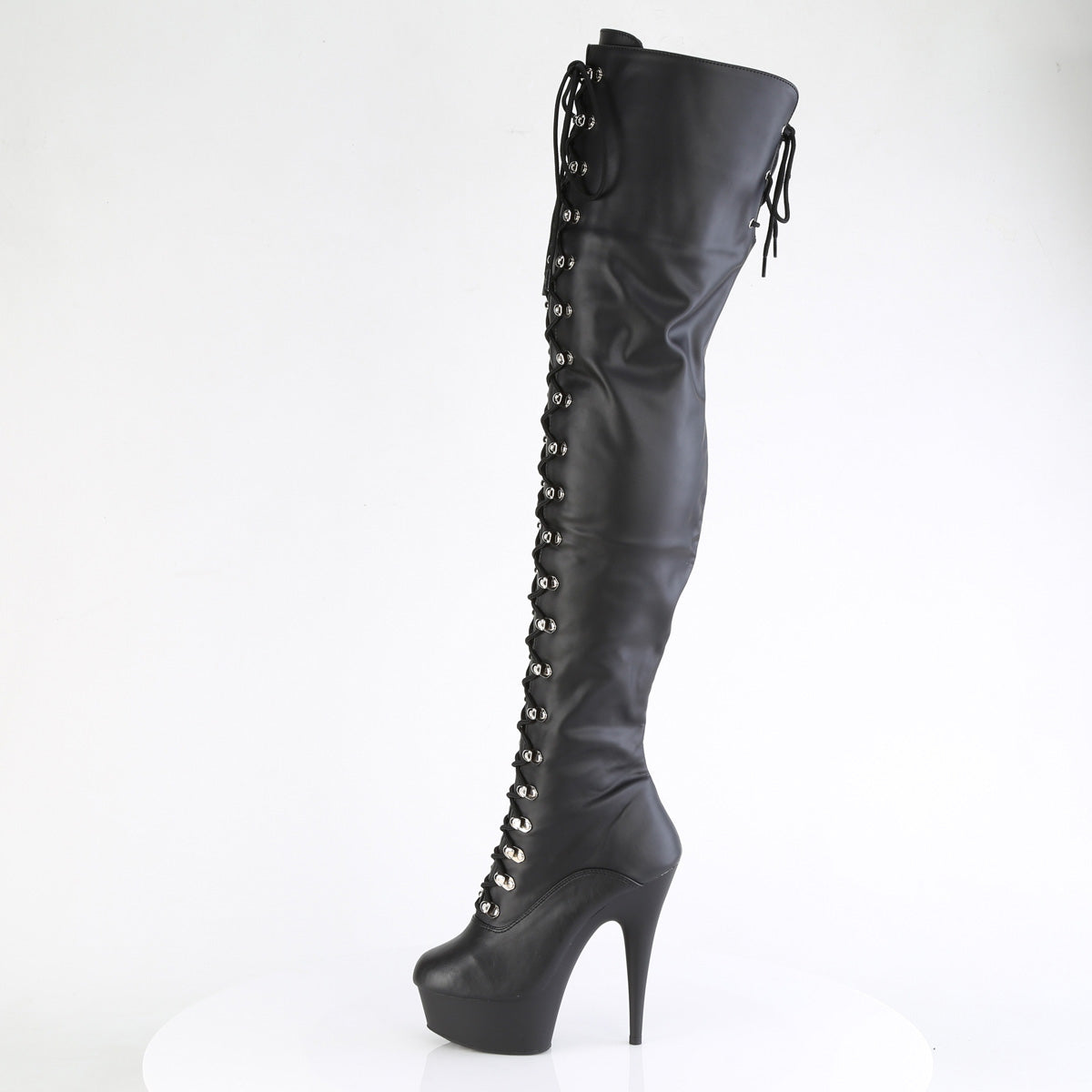 Pleaser DELIGHT-3022 BLK Fuce in pelle/BLK MATTE