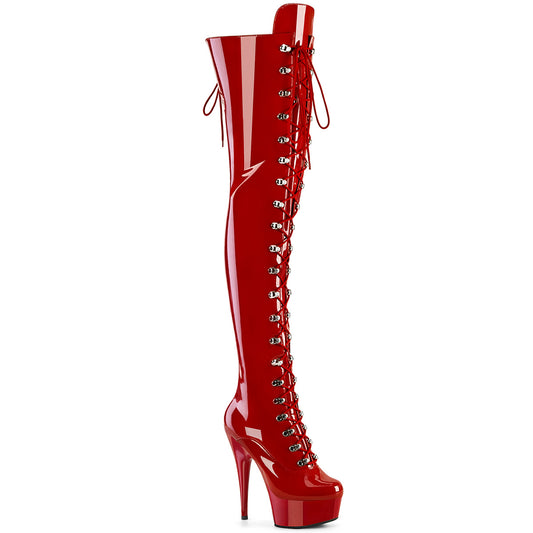 Pleaser   DELIGHT-3022 rosso STR pat/rosso
