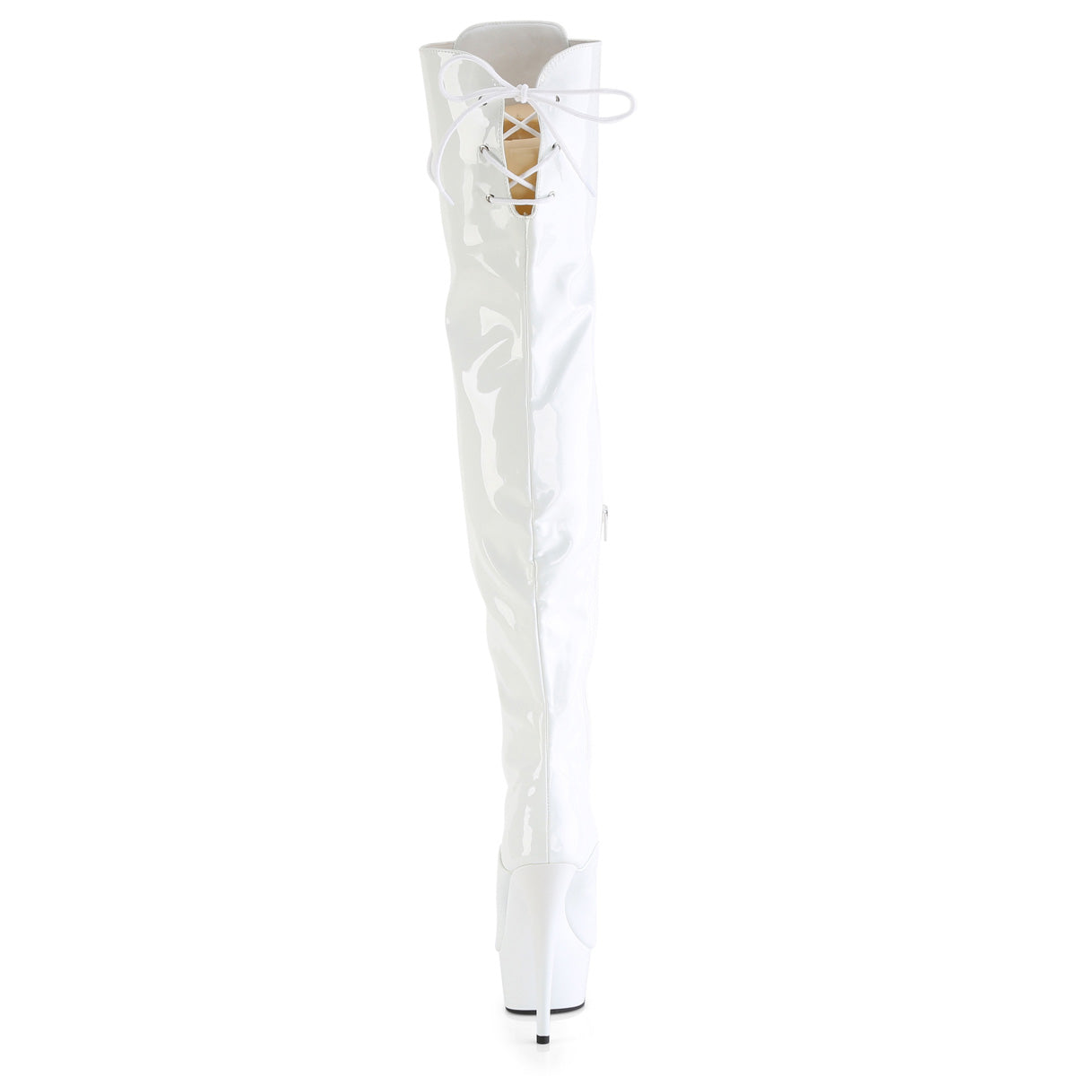 Pleaser DELIGHT-3022 WHT STR PAT/WHT
