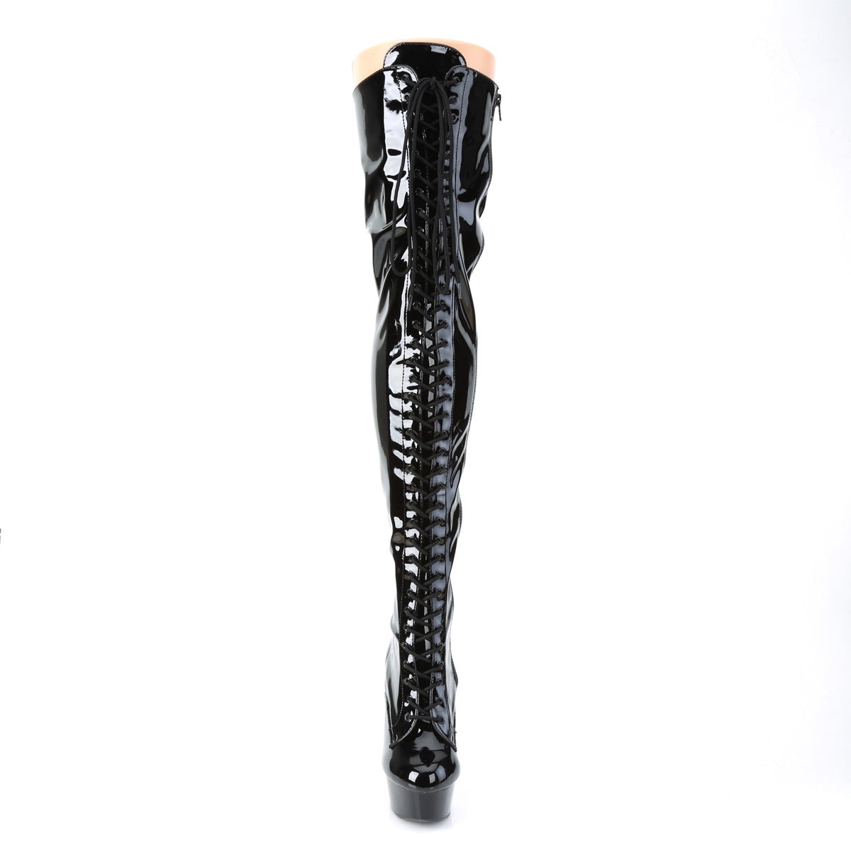 Pleaser Stivali da donna DELIGHT-3023 Blk Str Pat / Blk