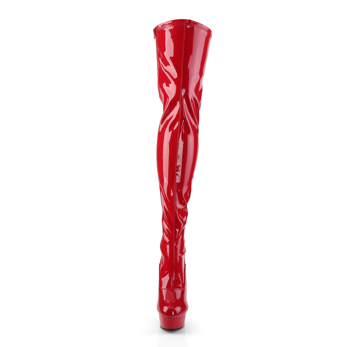 Pleaser Stivali da donna DELIGHT-3063 RED STR PAT / RED