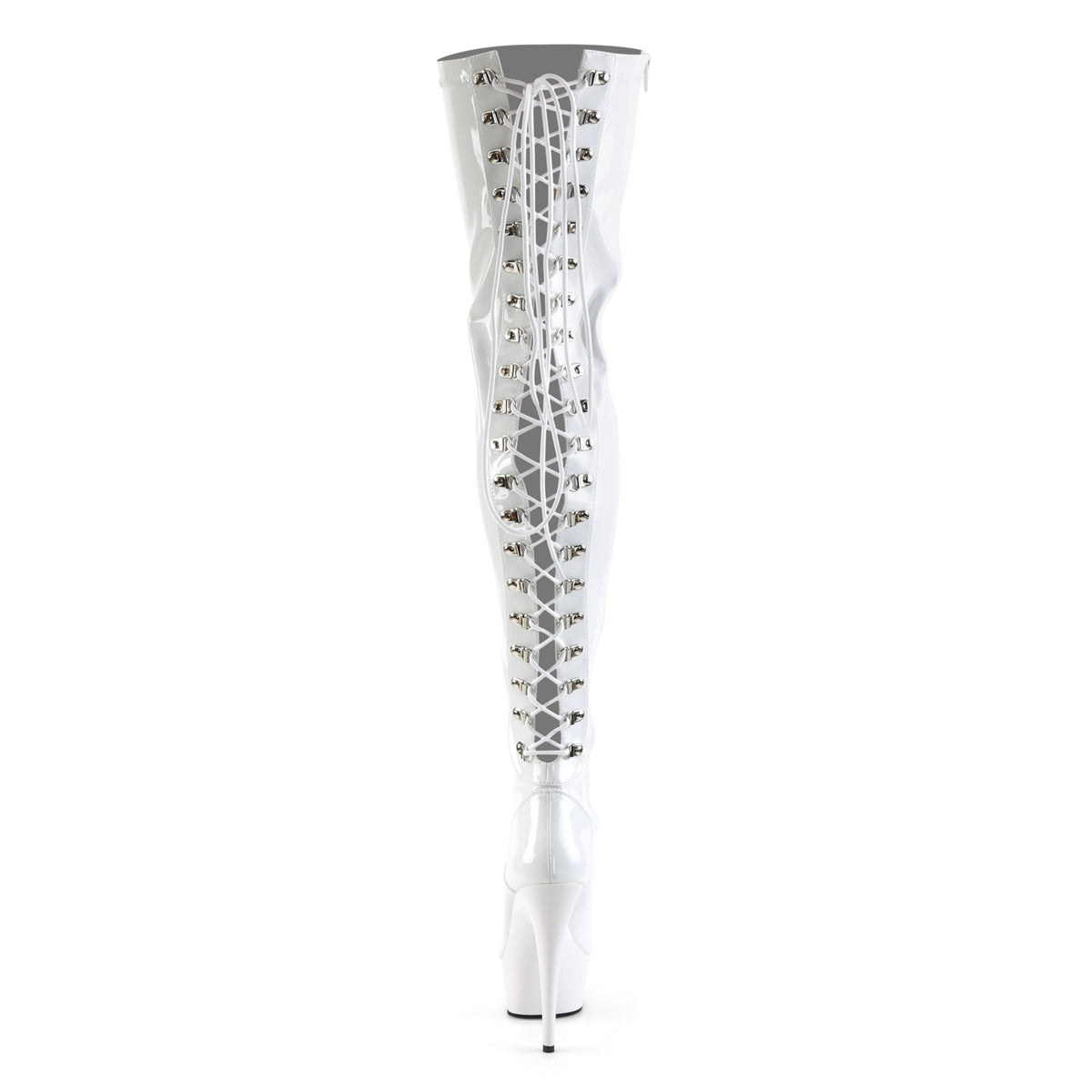 Pleaser Stivali da donna DELIGHT-3063 Wht Str Pat / Wht