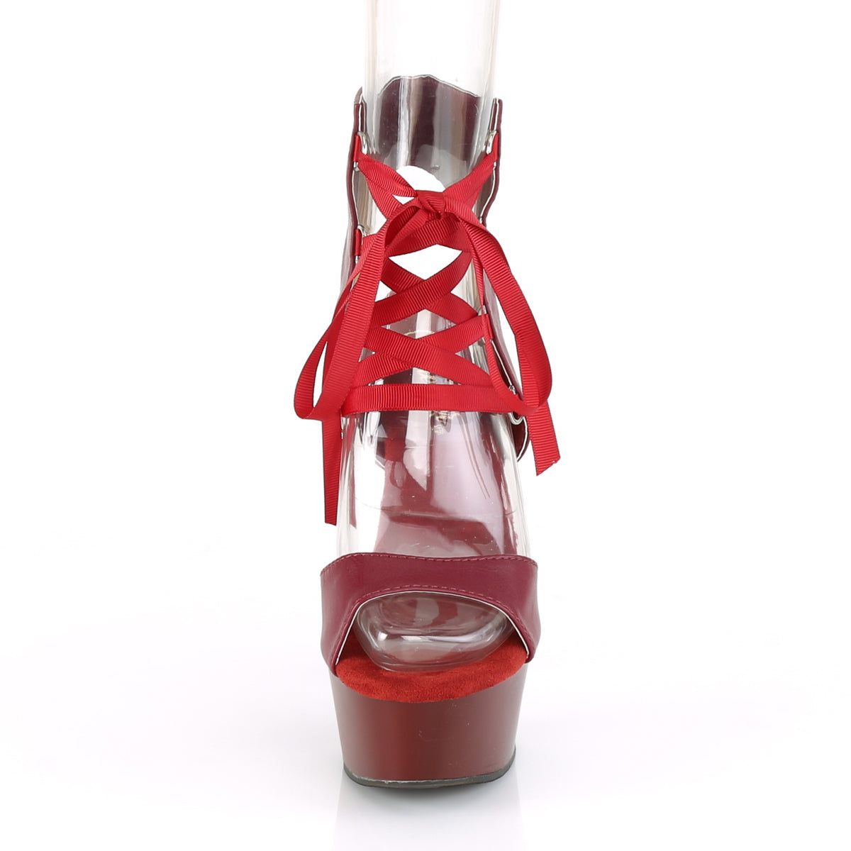 Pleaser Sandali da donna DELIGHT-600-14 Borgogna ecopelle / Borgogna opaca