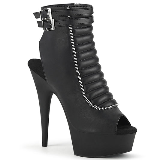 Pleaser Stivaletti da donna DELIGHT-600-18 BLK Pelle ecopelle / Blk Matte