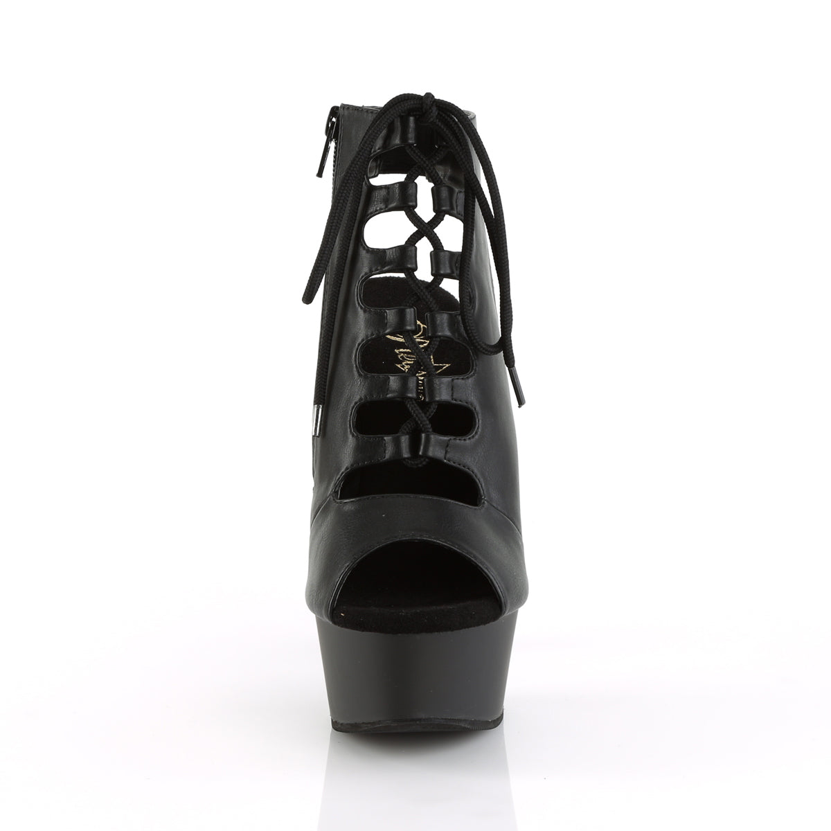 Pleaser Stivaletti da donna DELIGHT-600-20 BLK in ecopelle / BLK opaco