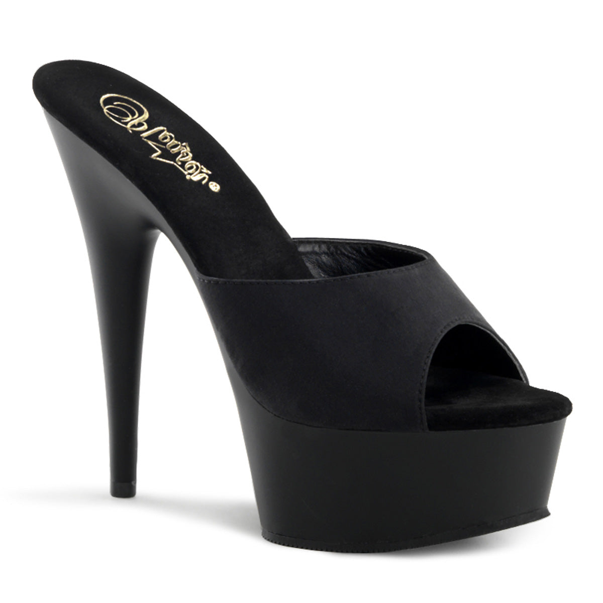 Pleaser Sandali da donna DELIGHT-601PS Blk Potosoie / Blk Matte