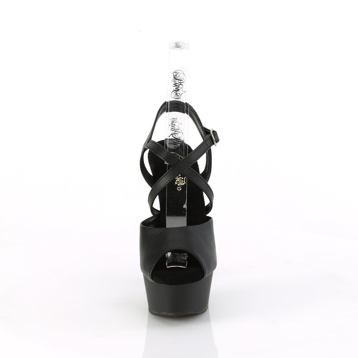 Pleaser DELIGHT-624-1 BLK Fux Pelle/BLK MATTE