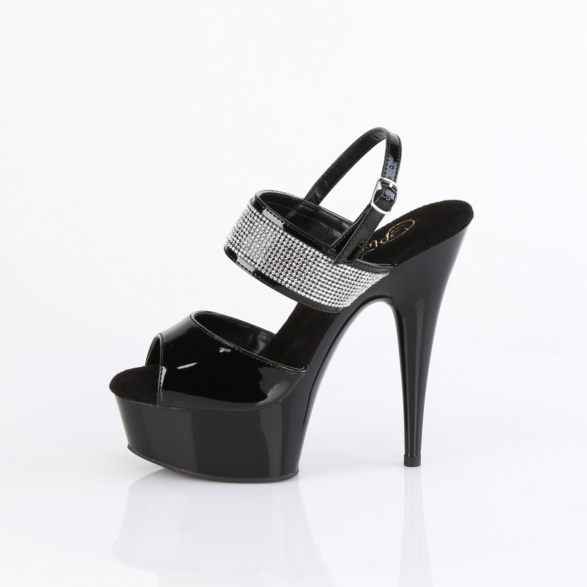 Pleaser DELIGHT-639 blk pat/blk