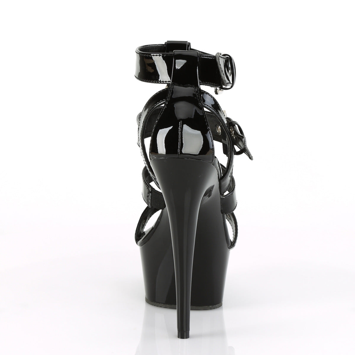 Pleaser Sandali da donna DELIGHT-658 BLK PAT / BLK