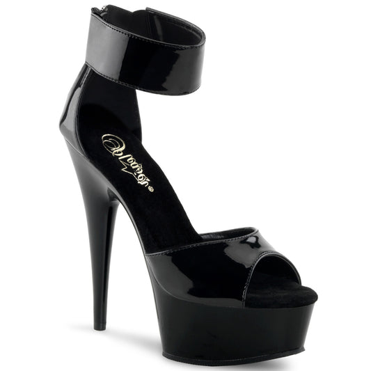 Pleaser Sandali da donna DELIGHT-670-3 BLK / BLK