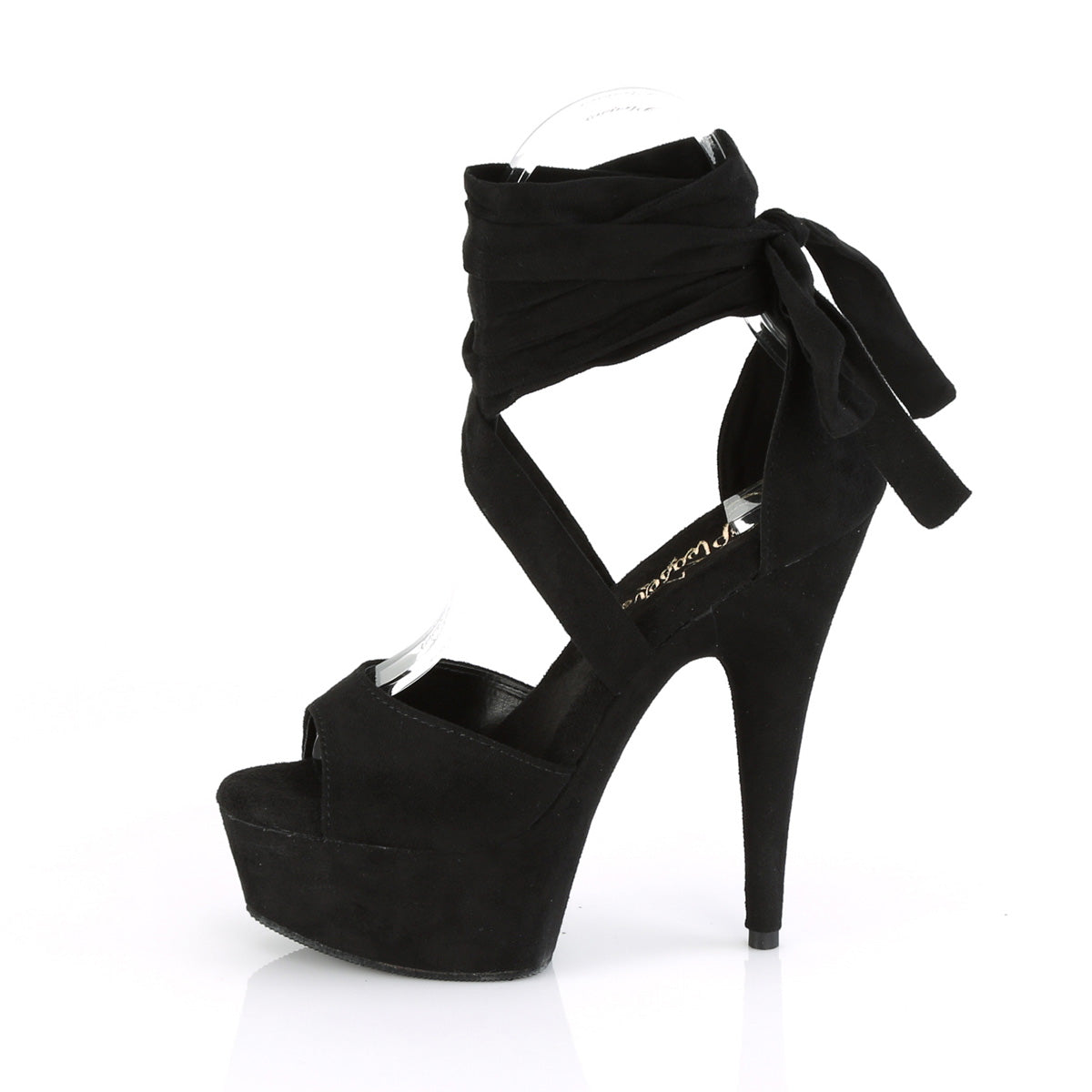 Pleaser Sandali da donna DELIGHT-679 BLK Faux Suede / Blk Faux Suede Suede