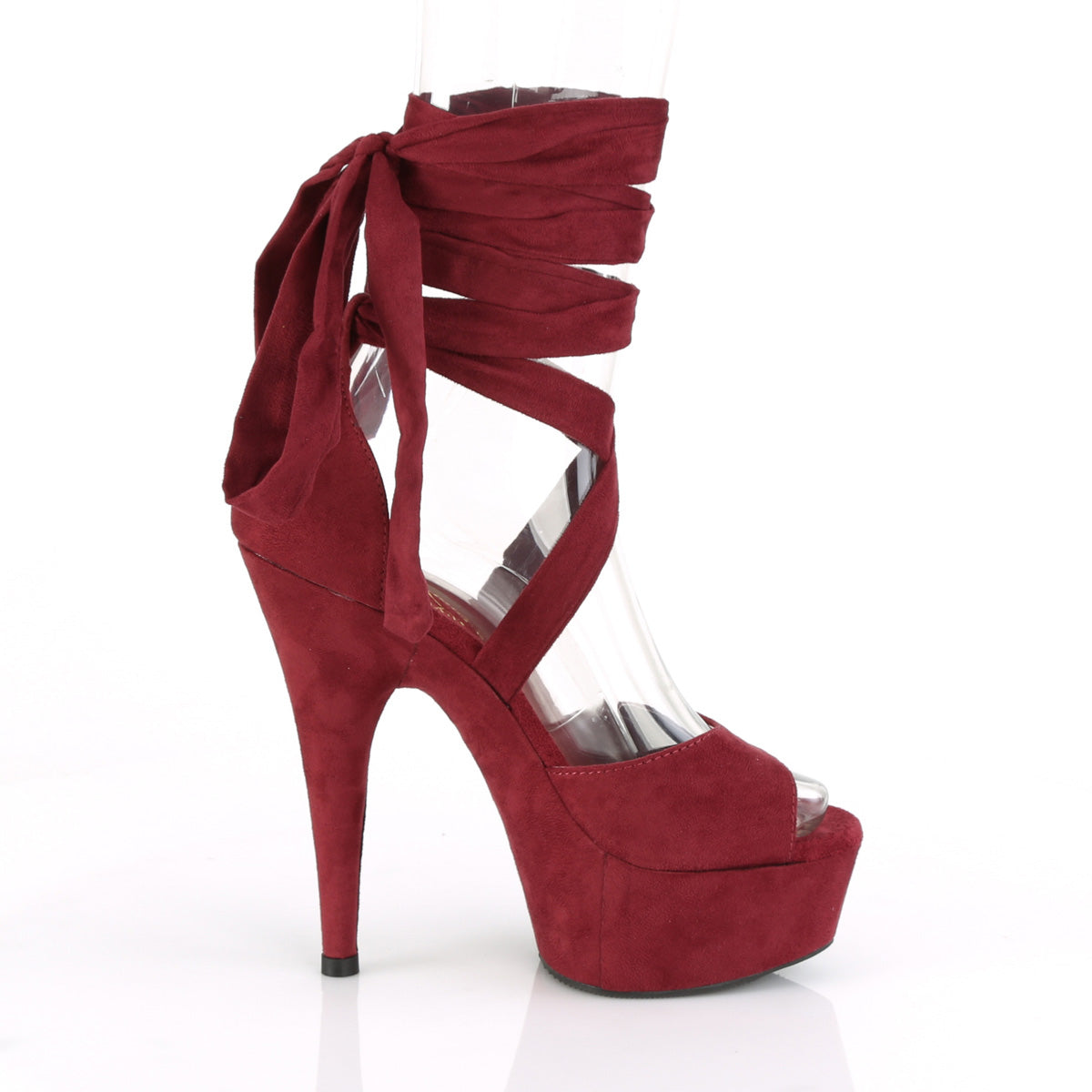 Pleaser Sandali da donna DELIGHT-679 Borgogna in finta pelle scamosciata / Borgogna in finta pelle scamosciata